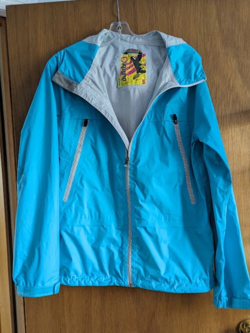 Men's BURTON Dryride Slick 2.5L Full Zip Hooded Vented Coat Jacket size Small